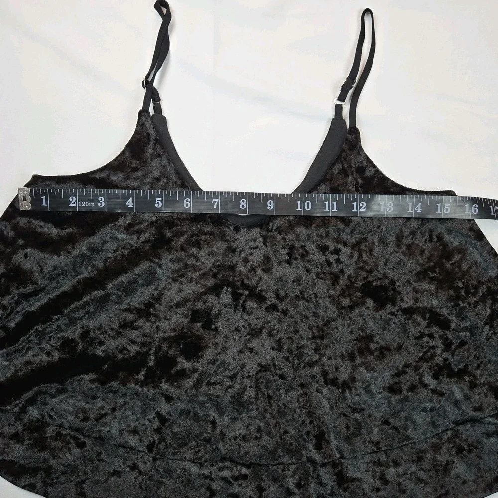 Madison & Berkeley Crushed Velvet Swing Cami SMALL Party Glam Goth‎ Festival Top - Picture 5 of 6